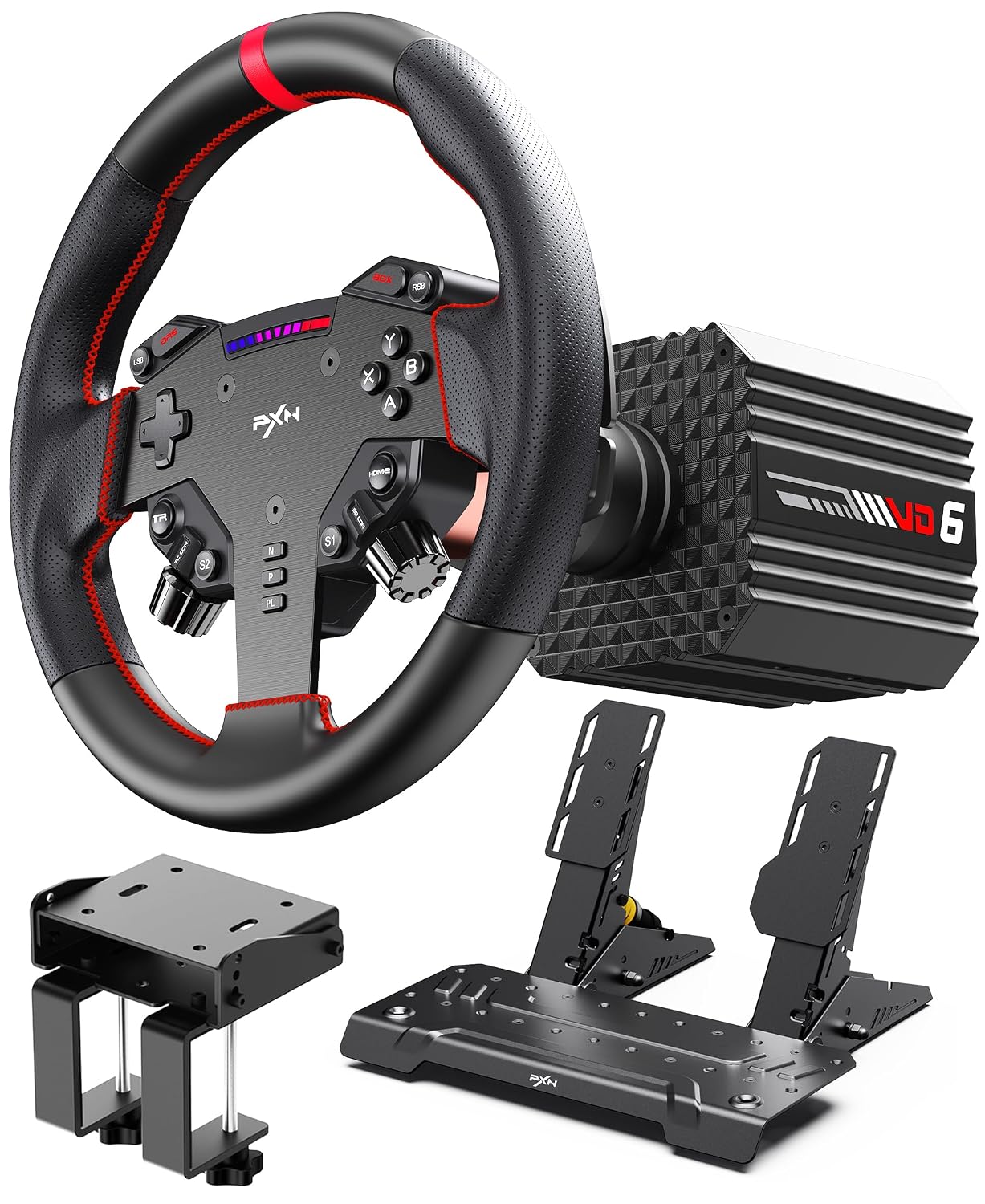 Best Racing Wheels with Direct Drive for Every Budget (2026) PXN VD6 Bundle product photo